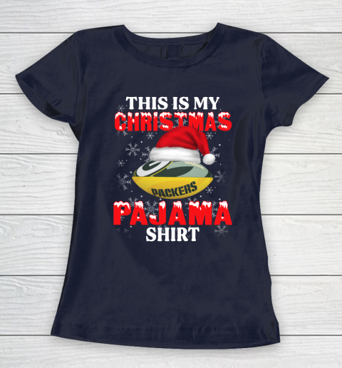 Green Bay Packers This Is My Christmas Pajama Shirt NFL Women's T-Shirt 2