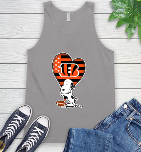Cincinnati Bengals NFL Football The Peanuts Movie Adorable Snoopy Tank Top 4