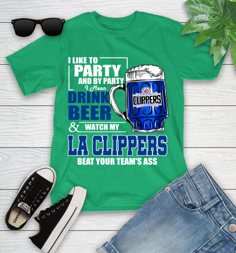 NBA Drink Beer and Watch My LA Clippers Beat Your Team's Ass Basketball Youth T-Shirt 8