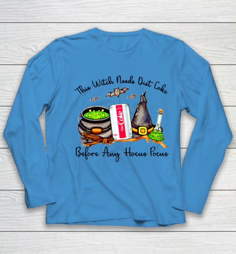 Hocus Pocus Halloween  This Witch Need Diet Coke Youth Long Sleeve 4