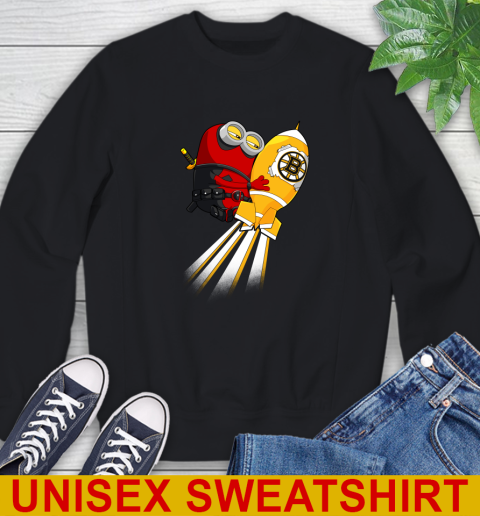 NHL Hockey Boston Bruins Deadpool Minion Marvel Shirt Sweatshirt