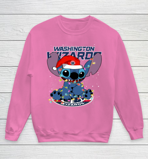 Washington Wizards NBA noel stitch Basketball Christmas Youth Sweatshirt 3