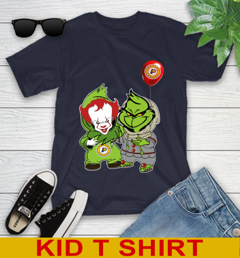 Indiana Pacers Baby Pennywise Grinch Christmas NBA Basketball Youth T-Shirt 3