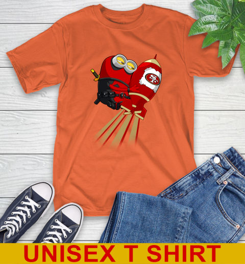 NFL Football San Francisco 49ers Deadpool Minion Marvel Shirt T-Shirt 4