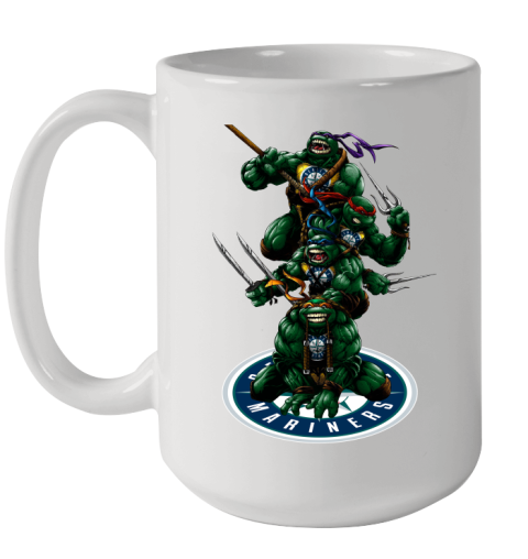 MLB Baseball Seattle Mariners Teenage Mutant Ninja Turtles Shirt Ceramic Mug 15oz