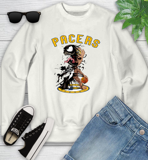 NBA Indiana Pacers Basketball Venom Groot Guardians Of The Galaxy Youth Sweatshirt