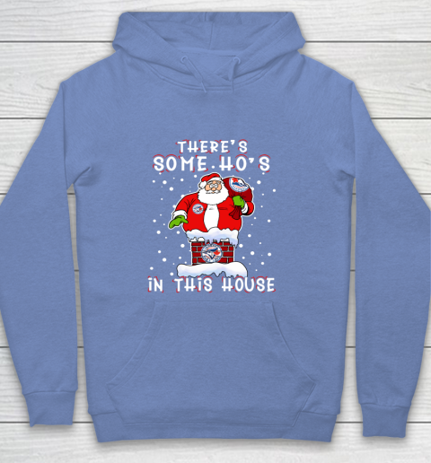 Toronto Blue Jays Christmas There Is Some Hos In This House Santa Stuck In The Chimney MLB Youth Hoodie 8