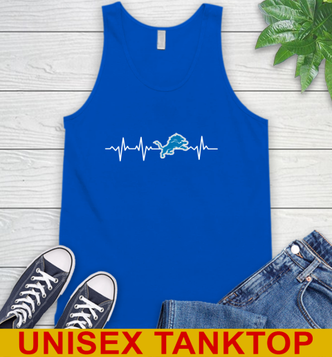 Detroit Lions NFL Football Heart Beat Shirt Tank Top 4