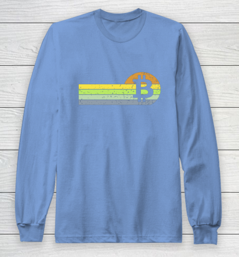 Bitcoin BTC Vintage Sunset Crypto Cryptocurrency Blockchain Long Sleeve T-Shirt 8