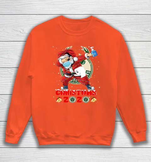 Milwaukee Bucks Funny Santa Claus Dabbing Christmas 2020 NBA Sweatshirt 3