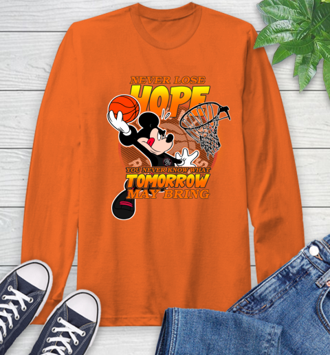 Toronto Raptors NBA Basketball Mickey Disney Never Lose Hope Long Sleeve T-Shirt 4