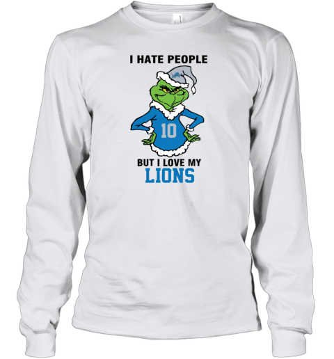 I Hate People But I Love My Lions Detroit Lions NFL Teams Youth Long Sleeve