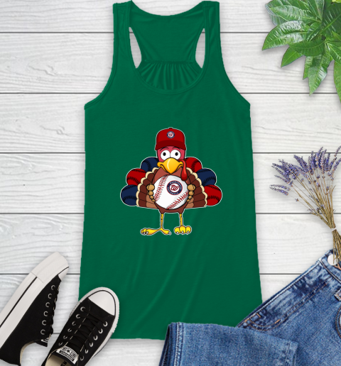 Washington Nationals Turkey thanksgiving Racerback Tank 7