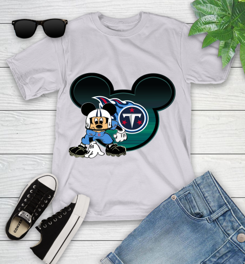 NFL Tennessee Titans Mickey Mouse Disney Football T Shirt Youth T-Shirt 4