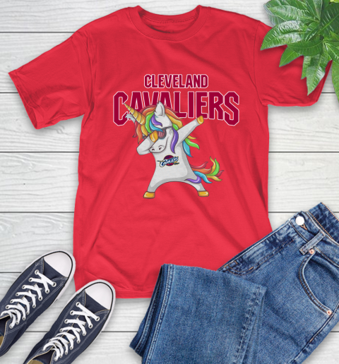 Cleveland Cavaliers NBA Basketball Funny Unicorn Dabbing Sports T-Shirt 22