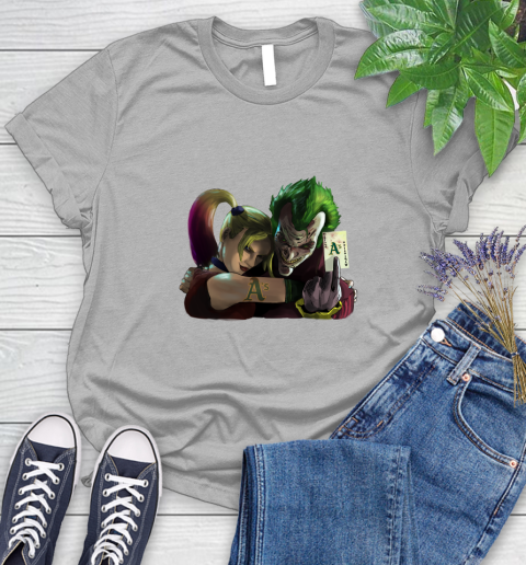 Oakland Athletics MLB Baseball Joker Harley Quinn Suicide Squad Women's T-Shirt 6 Oakland Athletics MLB Baseball Joker Harley Quinn Suicide Squad Women's T-Shirt - Image 6