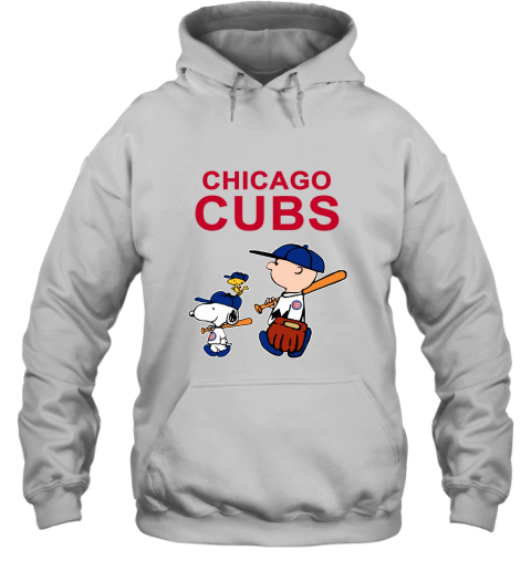 Chicago Cubs Let's Play Baseball Together Snoopy MLB Hoodie
