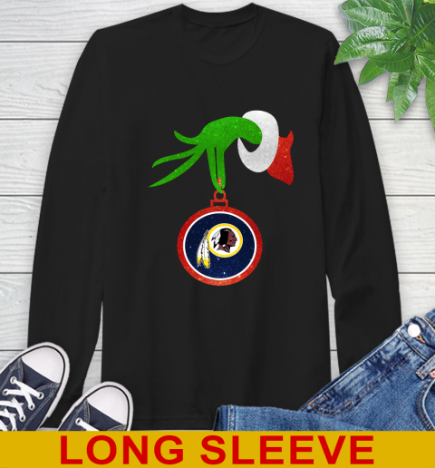 Washington Redskins Grinch Merry Christmas NFL Football Long Sleeve T-Shirt 2