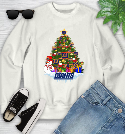 New York Giants Merry Christmas NFL Football Sports Youth Sweatshirt
