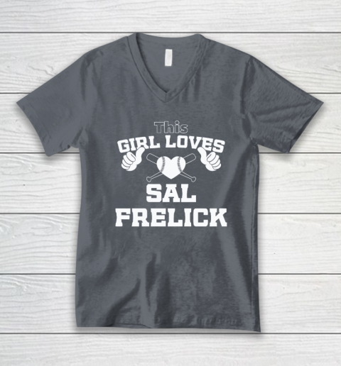 This Girl Loves Sal Frelick V-Neck T-Shirt 3