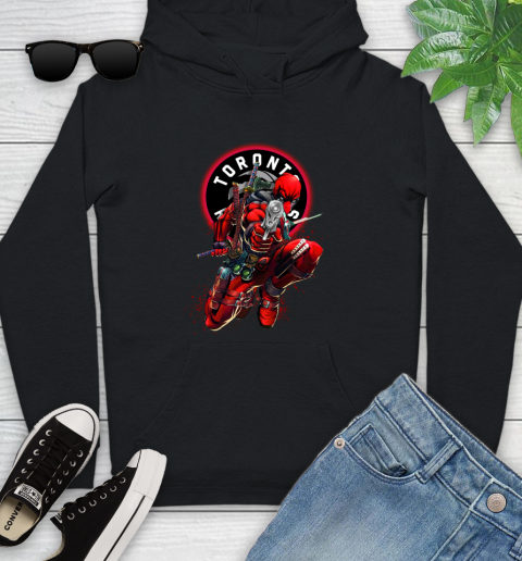 NBA Deadpool Marvel Comics Sports Basketball Toronto Raptors Youth Hoodie 2