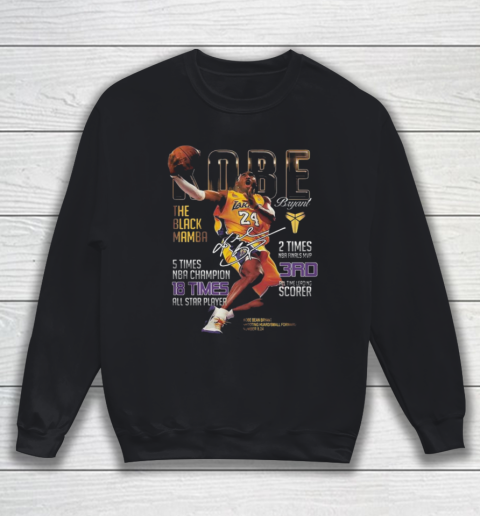 Kobe Bryant The Black Mamba 5 Times NBA Champions Signatures Sweatshirt