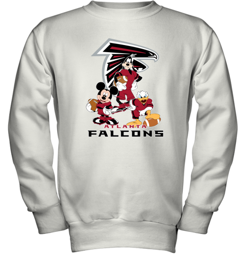 Mickey Donald Goofy The Three Atlanta Falcons Football Youth Sweatshirt
