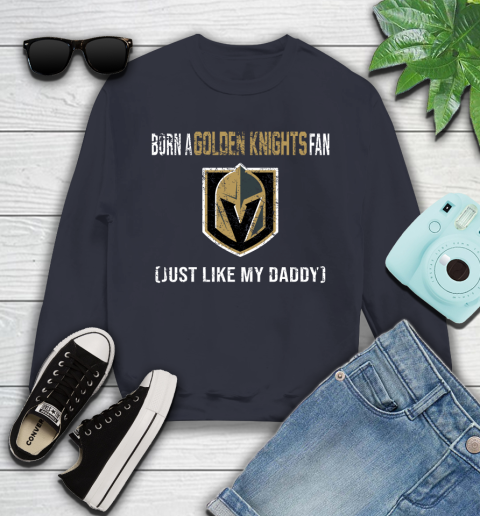 NHL Vegas Golden Knights Hockey Loyal Fan Just Like My Daddy Shirt Youth Sweatshirt 3 NHL Vegas Golden Knights Hockey Loyal Fan Just Like My Daddy Shirt Youth Sweatshirt - Image 3