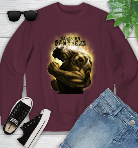 Carolina Panthers NFL Football Hulk Marvel Avengers Sports Youth Sweatshirt 4