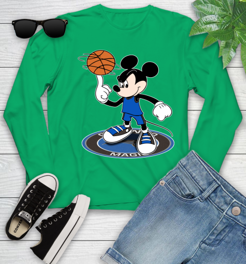 NBA Basketball Orlando Magic Cheerful Mickey Disney Shirt Youth Long Sleeve 6