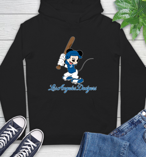 MLB Baseball Los Angeles Dodgers Cheerful Mickey Mouse Shirt Hoodie