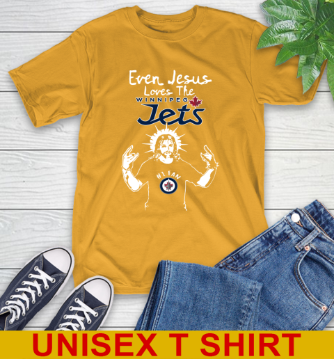 Winnipeg Jets NHL Hockey Even Jesus Loves The Jets Shirt T-Shirt 2