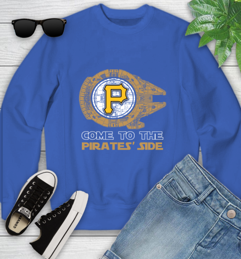 MLB Come To The Pittsburgh Pirates Side Star Wars Baseball Sports Youth Sweatshirt 7