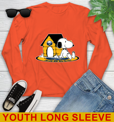 NHL Hockey Buffalo Sabres Snoopy The Peanuts Movie Shirt Youth Long Sleeve 4