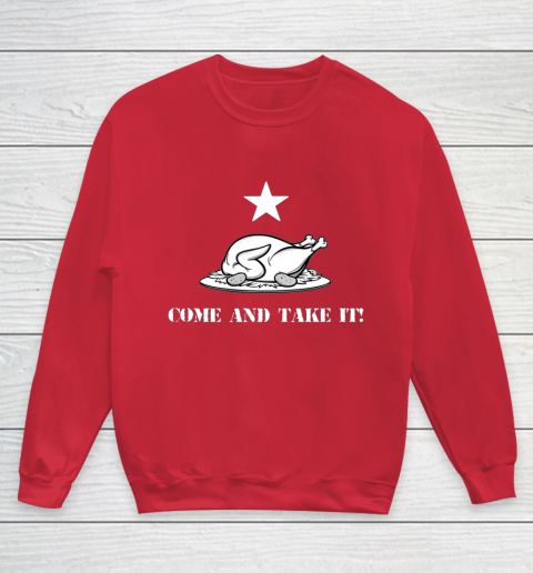 Thanksgiving Come And Take It Turkey Dinner Youth Sweatshirt 7