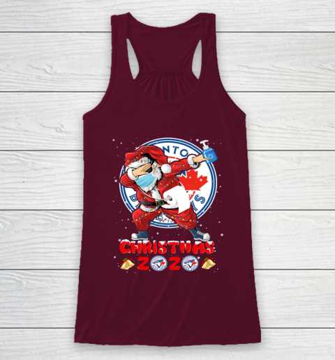 Toronto Blue Jays Funny Santa Claus Dabbing Christmas 2020 MLB Racerback Tank 2