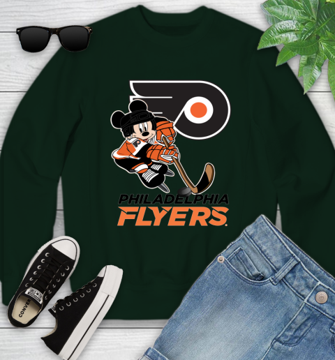 NHL Philadelphia Flyers Mickey Mouse Disney Hockey T Shirt Youth Sweatshirt 10