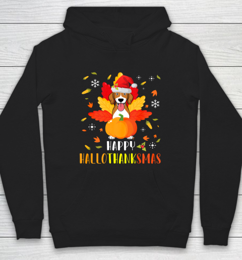 Beagle Dog Happy Halloween Thanksgiving Merry Christmas Day Hoodie