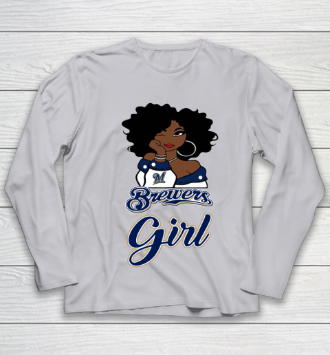 Milwaukee Brewerss Girl MLB Youth Long Sleeve 5