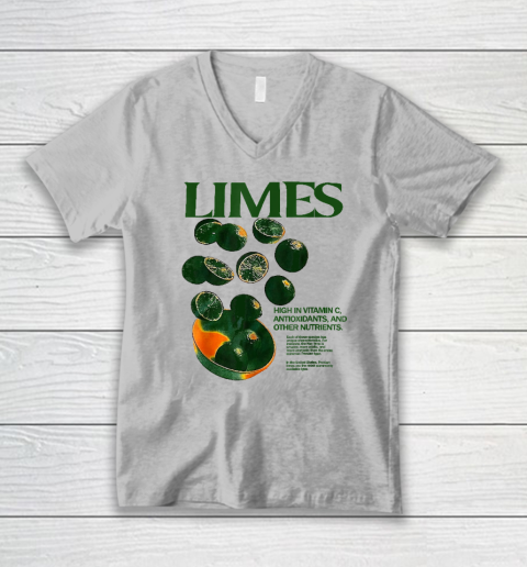 Limes Funny High In Vitamin C Antioxidants Other Nutrients V-Neck T-Shirt 2