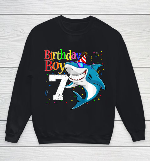 Kids 7th Birthday Boy Shark Shirts 7 Jaw Some Four Tees Boys 7 Years Old Youth Sweatshirt
