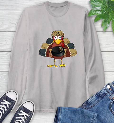 Vegas Golden Knights Turkey Thanksgiving Day Long Sleeve T-Shirt 12