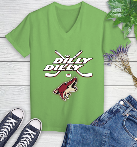 NHL Arizona Coyotes Dilly Dilly Hockey Sports Women's V-Neck T-Shirt 11
