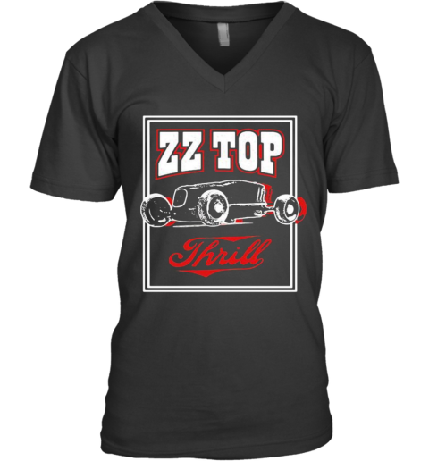Zz Top Band Thrill Album V-Neck T-Shirt