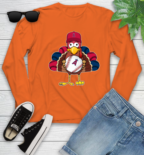 Los Angeles Angels Turkey thanksgiving Youth Long Sleeve 4