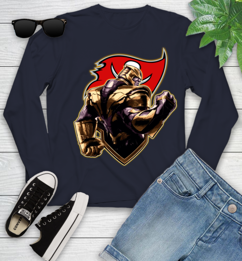 NFL Thanos Avengers Endgame Football Sports Tampa Bay Buccaneers Youth Long Sleeve 3
