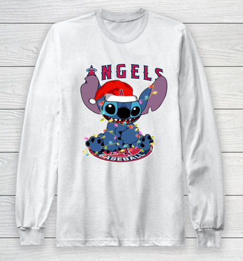 Los Angeles Angels MLB noel stitch Baseball Christmas Long Sleeve T-Shirt
