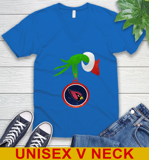 Arizona Cardinals Grinch Merry Christmas NFL Football V-Neck T-Shirt 6