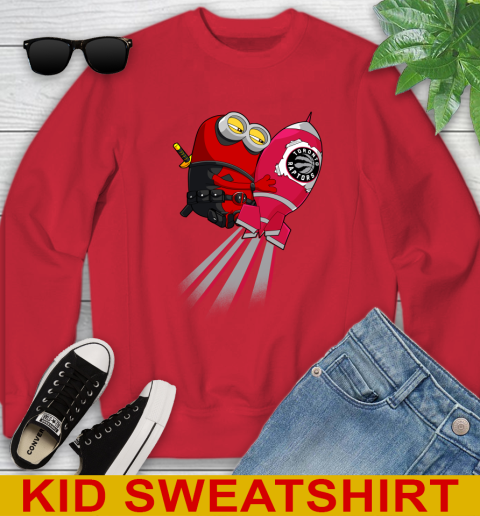 NBA Basketball Toronto Raptors Deadpool Minion Marvel Shirt Youth Sweatshirt 7