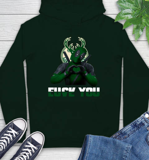 NBA Milwaukee Bucks Deadpool Love You Fuck You Basketball Sports Hoodie 12